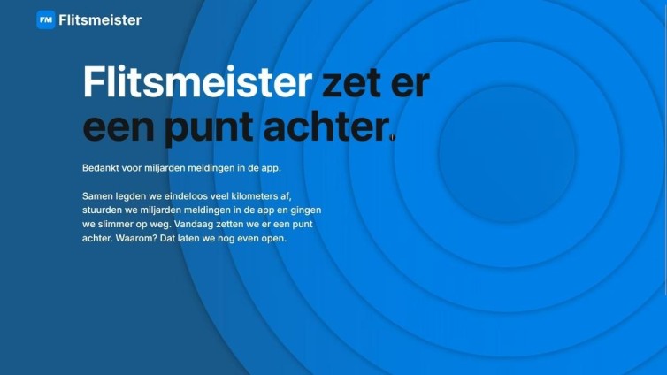 Flitsmeister hint in verwarrende campagne op stoppen, maar blijkt gewoon een nieuw product uit te brengen